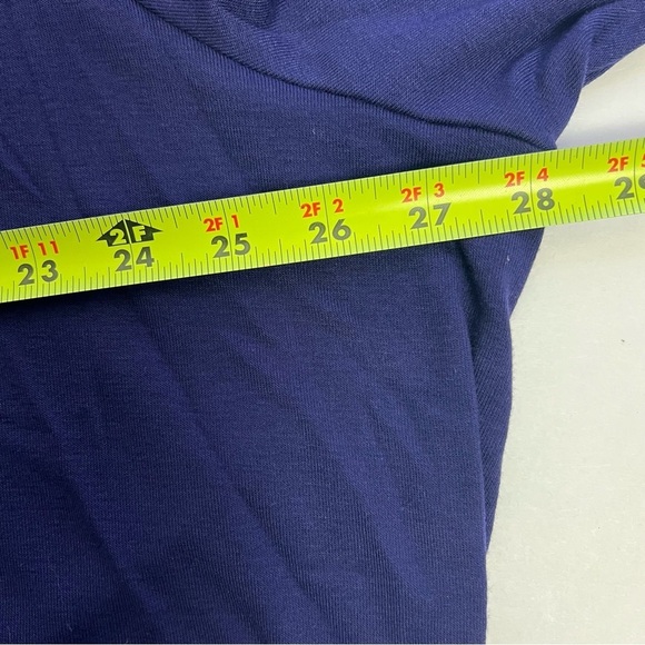 AMZPLUS Women’s Pullover Top Sz 5XL Color Blue Stretch Tiered Bottom Long Sleeve - Picture 8 of 10